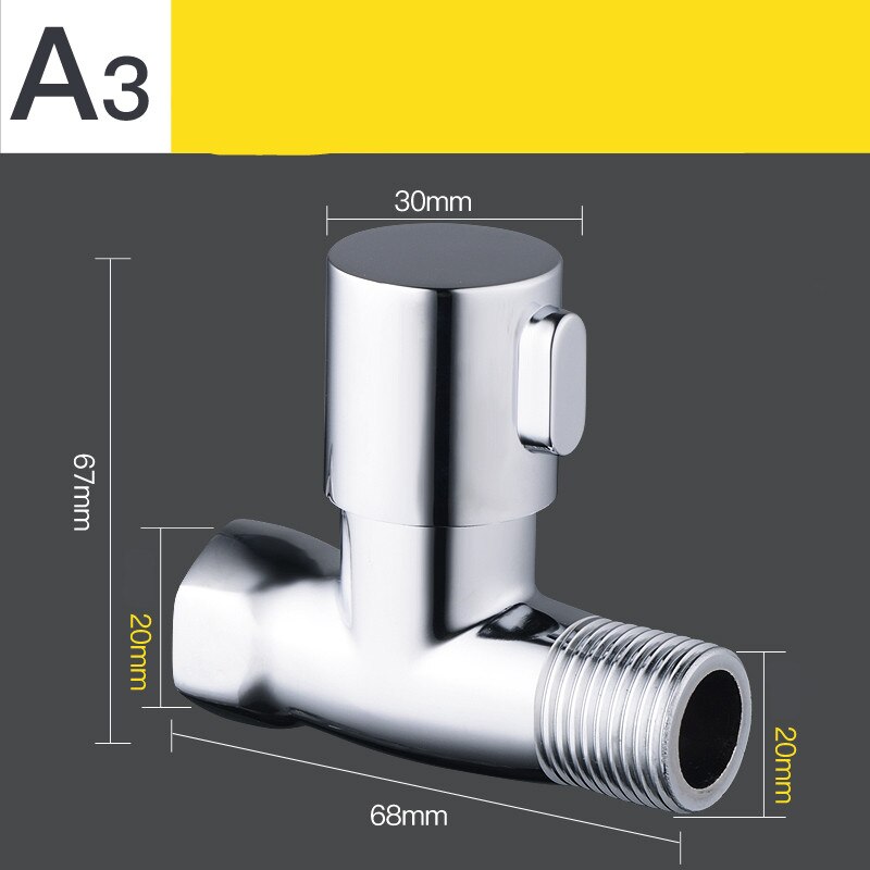 Solid Copper Thickening Water Stop Valve Water Heater Kitchen Washing Machine Toilet Water Heater Angle Valve Switch: C