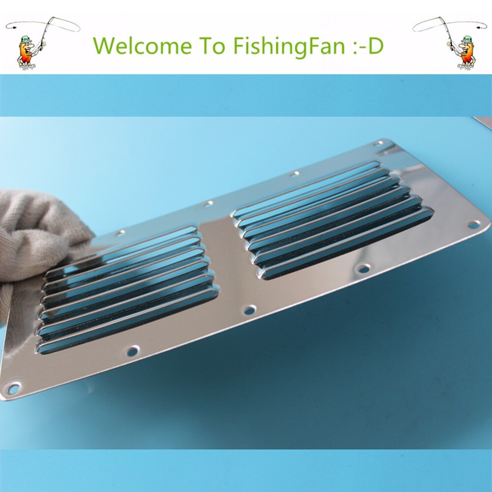 22.50cm*12.5cm Louvred Stainless Steel Square Air Vent Grille Metal Wall Ventilation