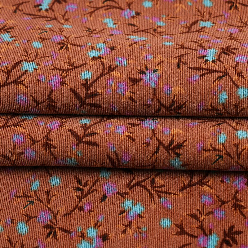 100*150cm impresión tela terciopelo Floral pana suave tela para Diy mantel vestido niños ropa cortina bolsa manualidades de costura