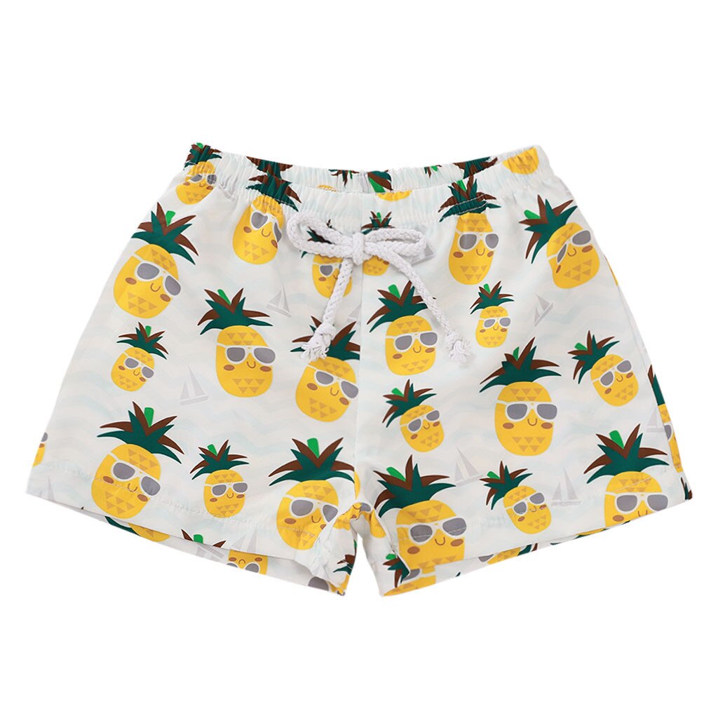 Peuter Kinderen Jongens Badmode Custom Bloemen Elastische Tailleband Strand Shorts Zomer Kinderen Baby Boy Badpak Beachwear Zwemmen: Yellow / 3-4 Years