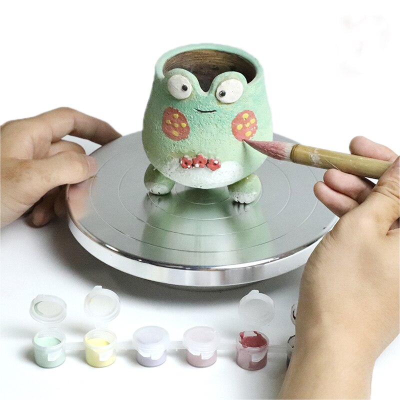 8-30cm Pottery Wheel Alloy Heavy Duty Metal Pottery Decorating Banding Wheel Quite Smooth turning pottery tools Stand Turntable