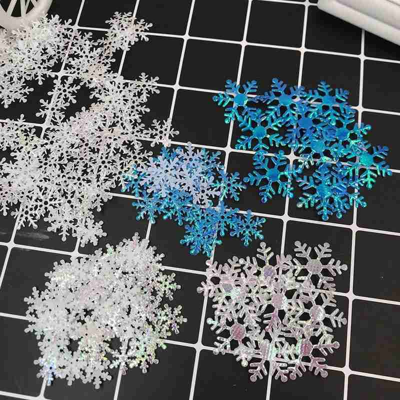 Copos de nieve para decoración navideña, adorno colgante de árbol de Navidad, decoración de copos de Navidad para jardín, vacaciones, de boda, 300 Uds.
