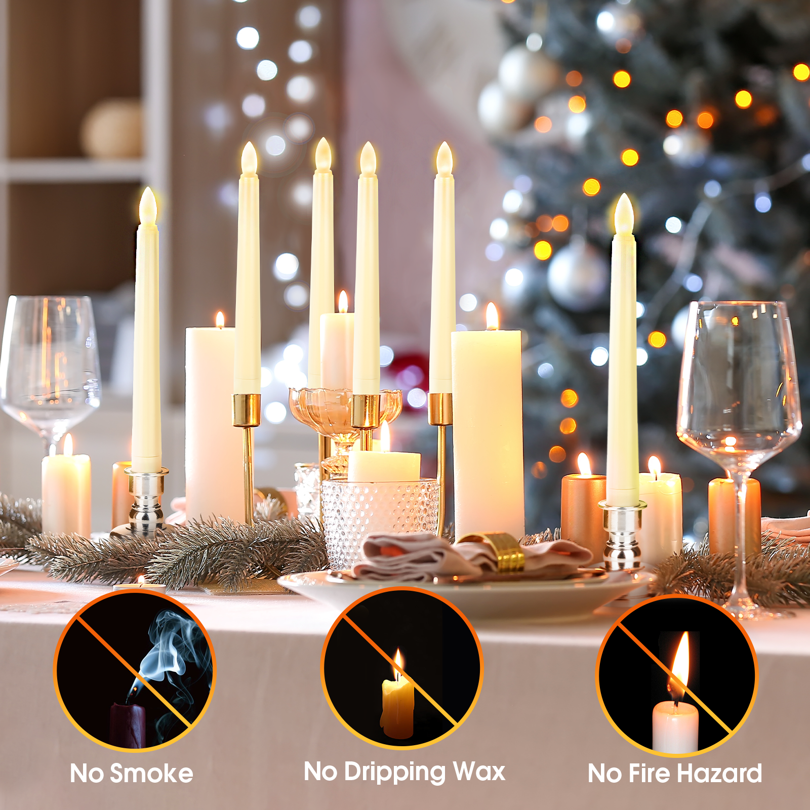 Floating LED Candles with Magic Remote Wand Levitating Flameless Candle Light for Home Wedding Decor Meditation