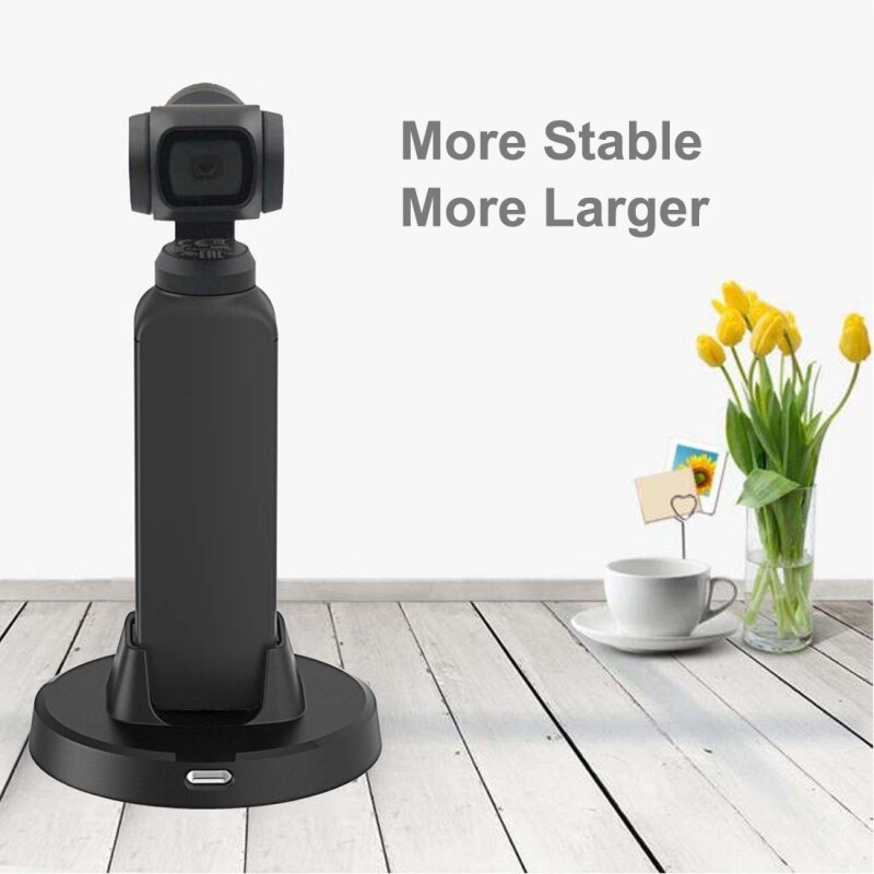 Puluz für dji osmo pocket ladegerät ladestation feste halterung tischständer usb typ-c für dji osmo pocket zubehör gimbal mount