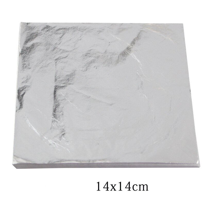 100 feuille or Rose argent feuille de cuivre feuille papier dorure décor Art artisanat: Silver