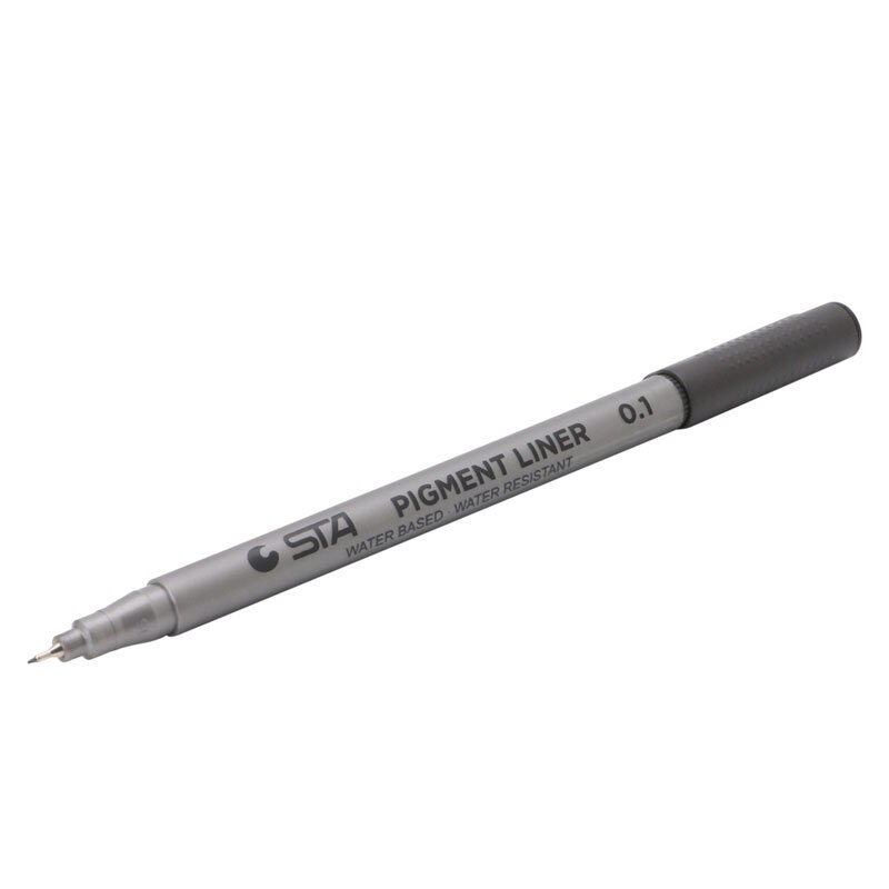 Black Fine Line Pen Waterproof Writing Marker Sketching Art Pens 0.05-0.8mm W15: 0.1mm