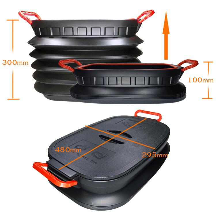 HiMISS 37L Car Styling Folding Tidying Bucket Storage Box Collapsible Rear Auto Trunk Organizer