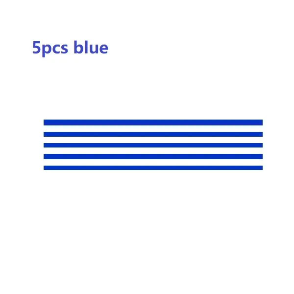 5 stks reflecterende strips autostickers auto voorkap grille lijstwerk rode waterdichte auto decor accessoires exterieur onderdelen sticker: Blauw