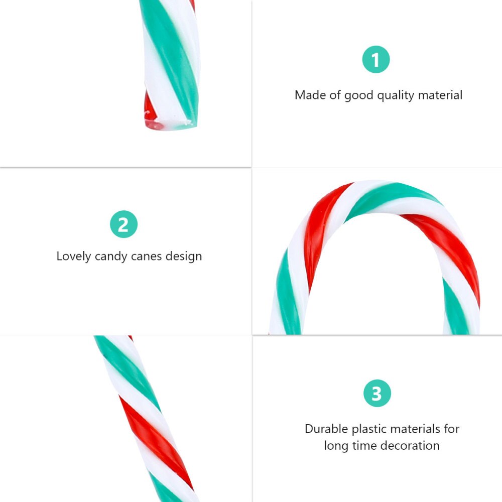 12 stuks decoratieve hangers in de vorm van een zuurstok, hangende kerstboomdecoratie in de vorm van een zuurstok