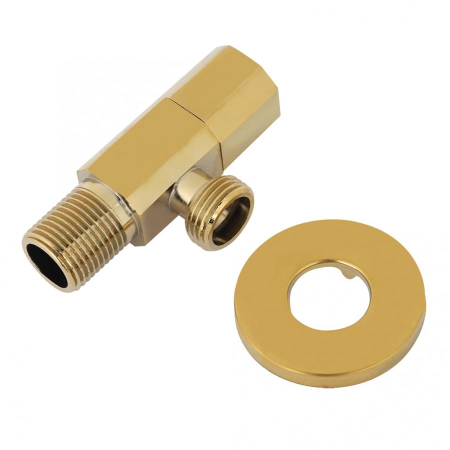 Brass Gold Angle Stop Valve Bathroom Water Control valve Faucet Valves Accessories Bathroom Supplies