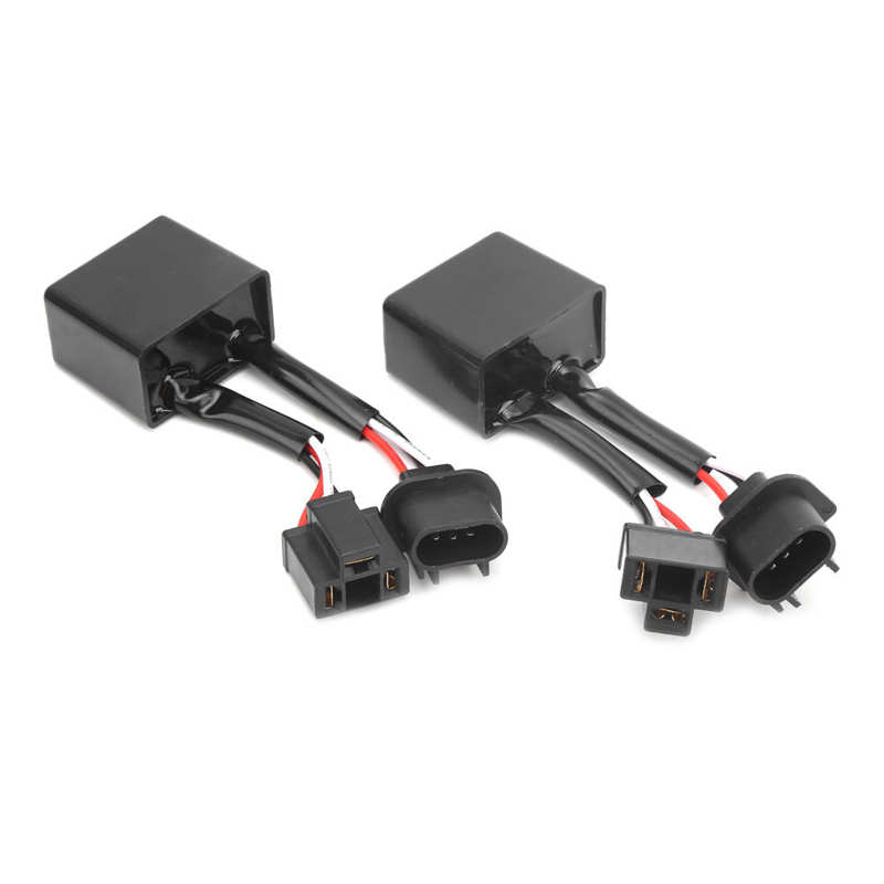 2 pçs led decodificador de luz escondeu filtro h13 para adaptador h4 10000h tempo apto para mercedes benz resistores anti-cintilação novo