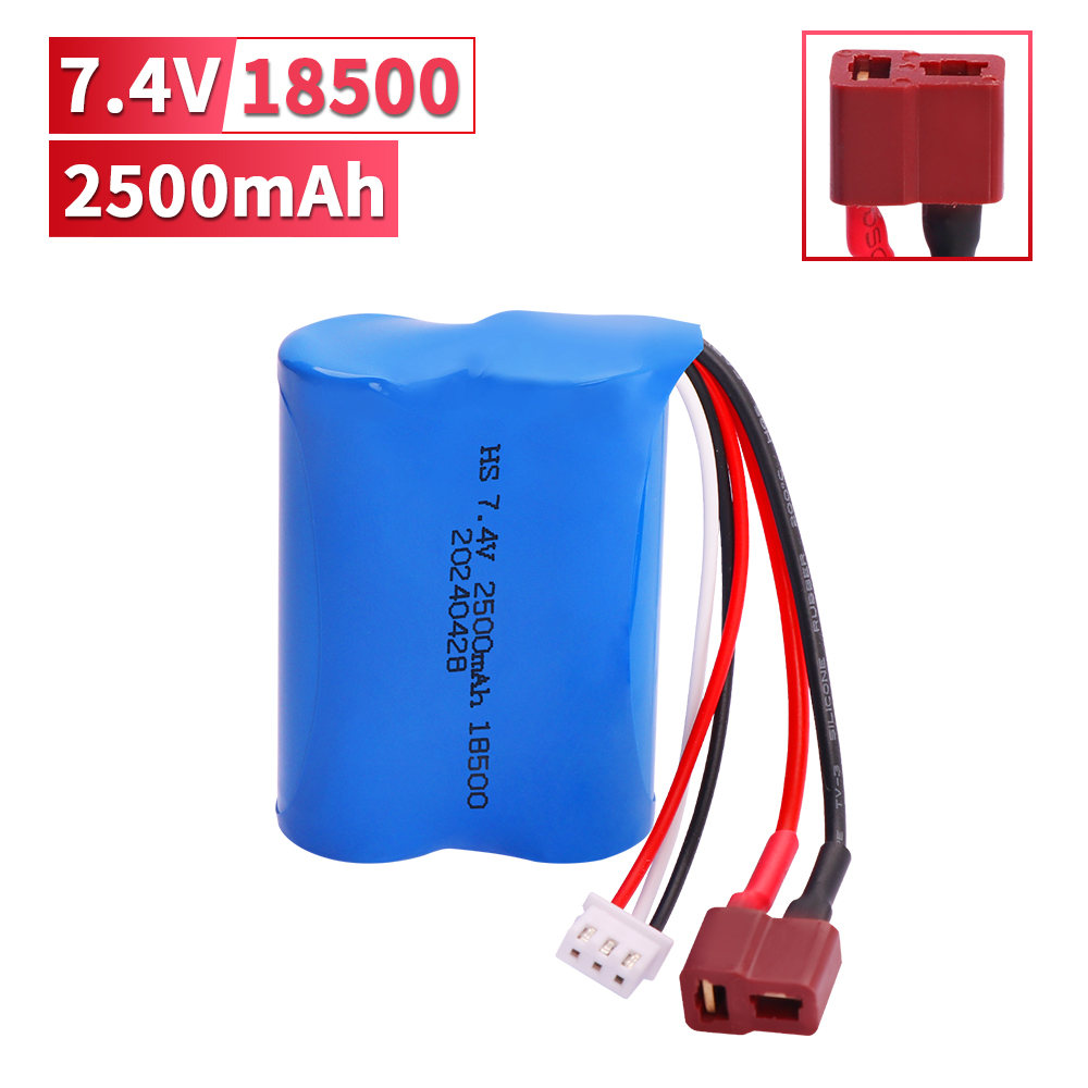 18500 2500 mAh 7.4 V batterij met Oplader Voor HBX 16889 16889A 16890 16890A SG1601 SG1602 1/16 RC vrachtwagen/auto onderdelen Batterij