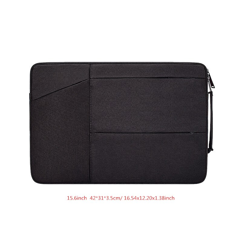 Przenośny neseser Laptop Liner torby męskie damskie Tote odporny na wstrząsy wodoodporny pokrowiec na dokumenty biurowe: Black XL
