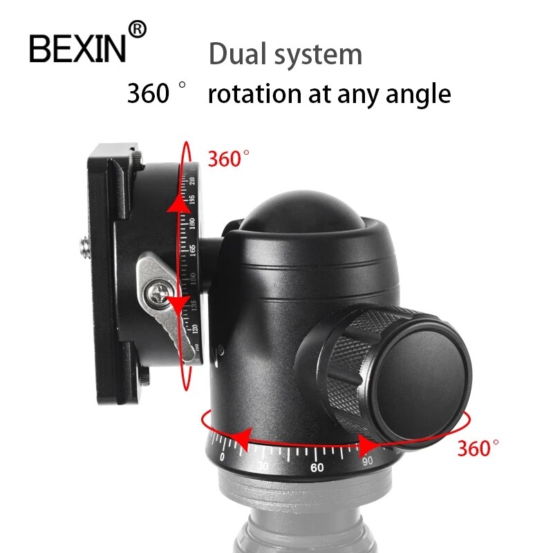 BEXIN panoramic head tripod head camera mount shooting adapter photo head 360 rotating head for dslr camera video tripod mount