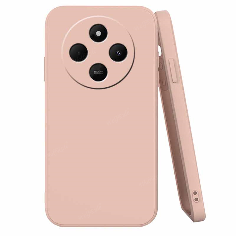 Para Redmi 14C Funda Xiaomi Redmi 14C Capas silicona líquida a prueba de golpes parachoques trasero TPU Funda suave Redmi 14C 13C 12C Funda: Neopreno / Rosa