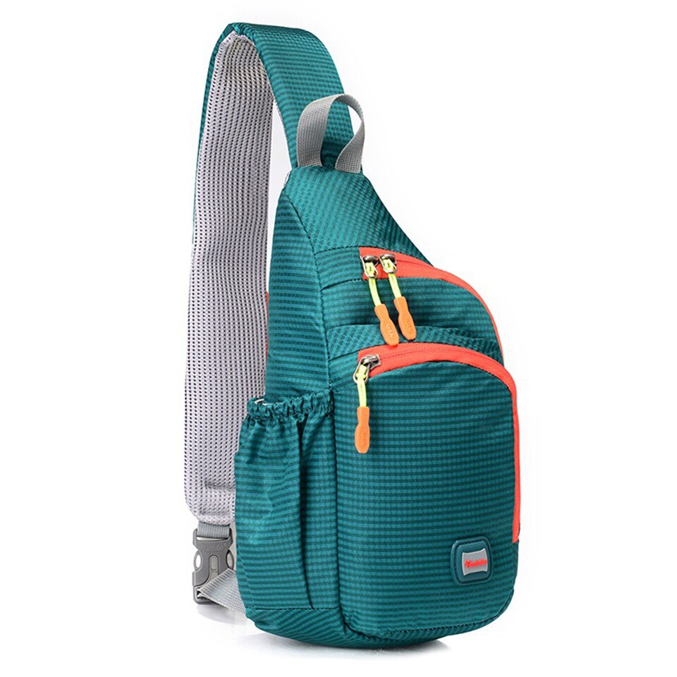 TANLUHU 1Pcs Sport Shoulder Bags USB Charging Crossbody Bags Men Anti Theft Chest Bag School Summer Short Trip Messengers Bag: Lake Green