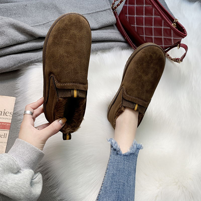 Pels kvinner for sko plysj holde varmen flate sko kvinner casual spenne loafers pelssko kvinne zapatos de mujer dame bomullssko