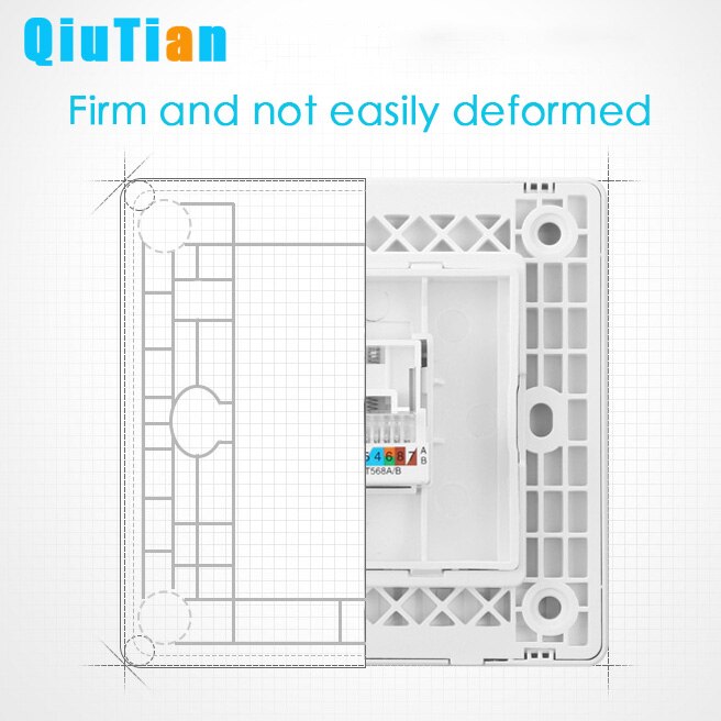 Model 86 netwerkpaneel informatiepaneel cat. 6 zes soorten netwerkmodulepaneel pc-socket  rj45 wit zwart goud paneel