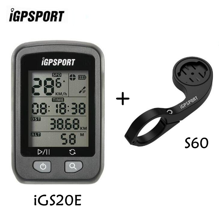 Igpsport IGS20E Draadloze Stopwatch Fiets Draadloze Computer Waterdichte Fietsen Gps Computer Kilometerstand Met S60 Mount: iGS20E with S60