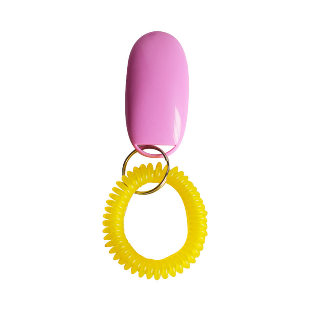 Bonzerpet-sifflet en plastique | Clicker d'entraînement de chien, en plastique chat, outil d'entraînement, Guide d'aide, sangle de poignet élastique, bouton sonore, 1 pièce