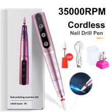 Máquina de manicure elétrica 35000RPM máquina de manicure profissional conjunto de brocas de pedicure lixa de unhas de cerâmica ferramentas de equipamentos de broca de unhas