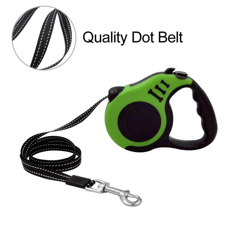 3 M 5 M Automatische Intrekbare Leiband Voor Kleine Middelgrote Honden Duurzaam Nylon Hond Lood Uitbreiding Puppy Walking Leads Riemen huisdier Product: Green 1 / 5 M