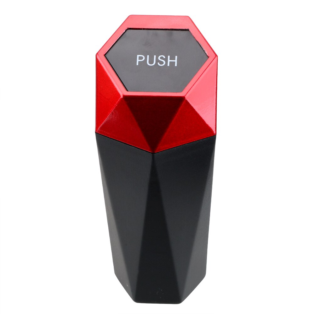 Mini Garbage Bin Leak-proof Auto Trash Bin Portable Car Dustbin with Lid Car Trash Can for Automotive Car Home Bedroom Office: Red