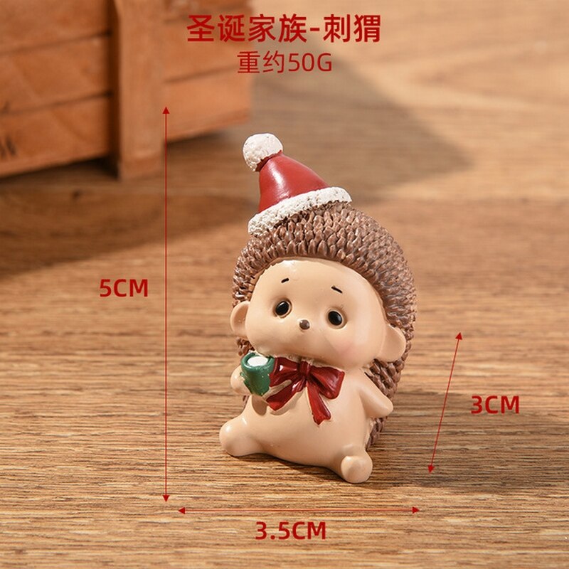 1PC Miniatur Harz Schmücken Harz Mini Figur Weihnachten Santa Claus Harz Spielzeug DIY Garten Ornament Handwerk Kinder Spielzeug