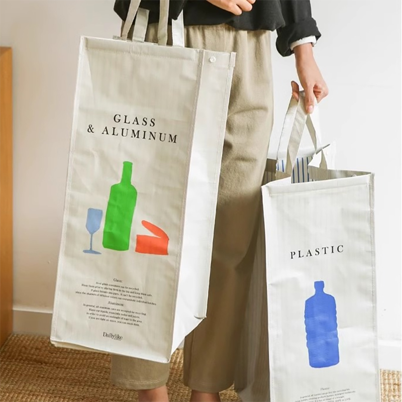 Stor, klassifisert oppbevaringspose til hjemmeorganisering, høyvevd vanntett og flekkbestandig kleskurv