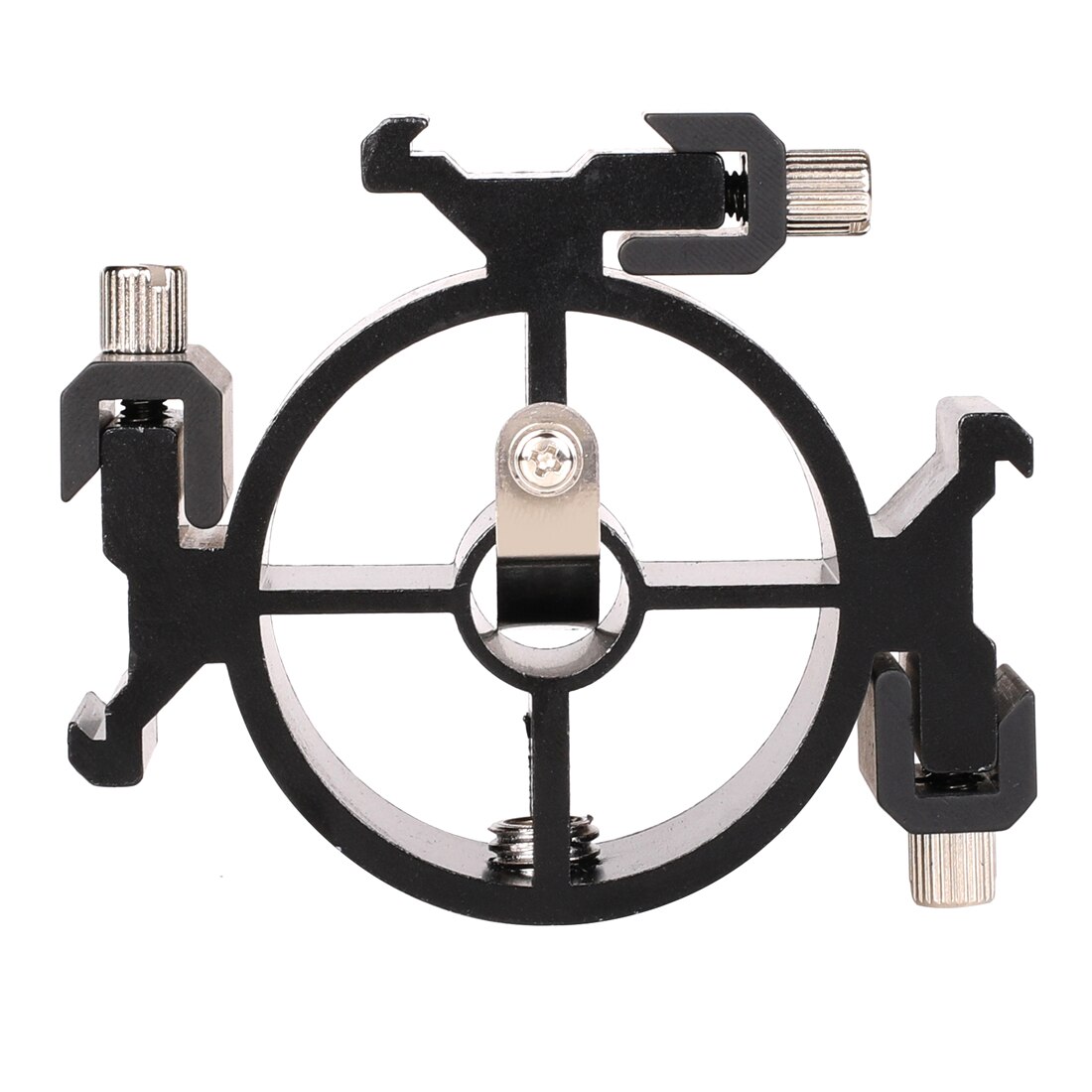 Triple cold shoe mount plate bar microphone stand video light extendable bracket for dji zhiyun smooth 4 feiyu vimble 2 osmo mobile: White