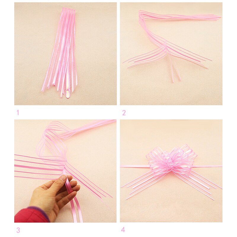 10Pcs Bowribbons Kerstcadeau Bloem Wrappers Voor Bruiloft Auto Verjaardag Evenementen Decoratie Gelukkig Nieuwjaar Cadeaus Decor