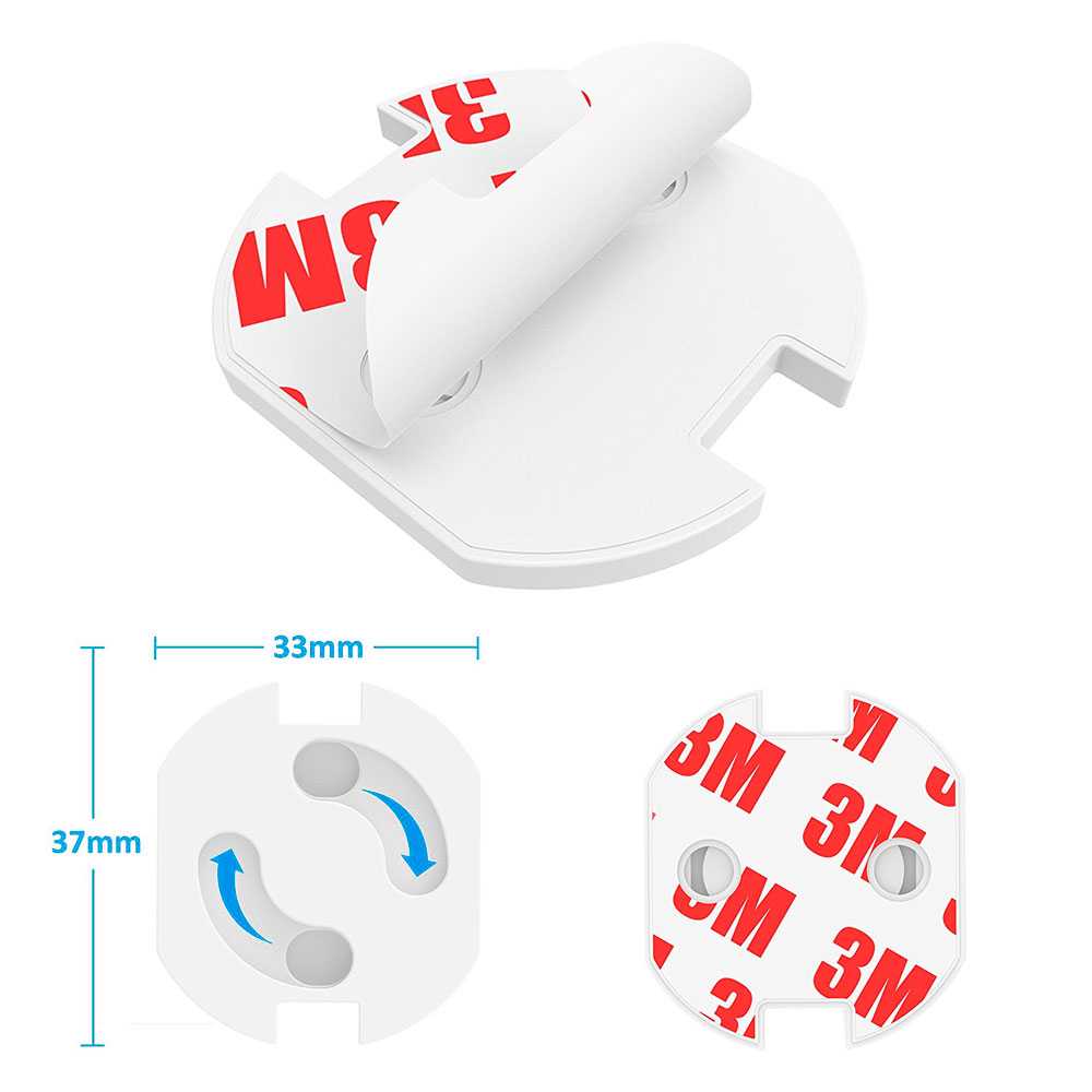 Ociodual 10x Beschermende Plug Veiligheid Kids Babies Schuko Europese Eu Met Witte Lijm 10 X Set Lot Kind Bebe Sticker