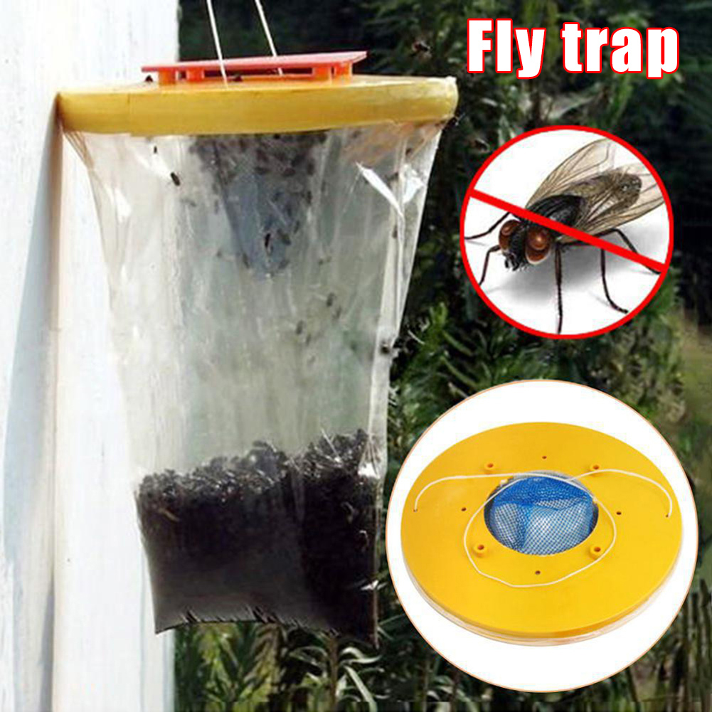 Atrapamoscas colgante de 1 a 10 piezas, bolsa de señuelos no tóxicos, trampa para plagas con cebo, matamoscas para jardín