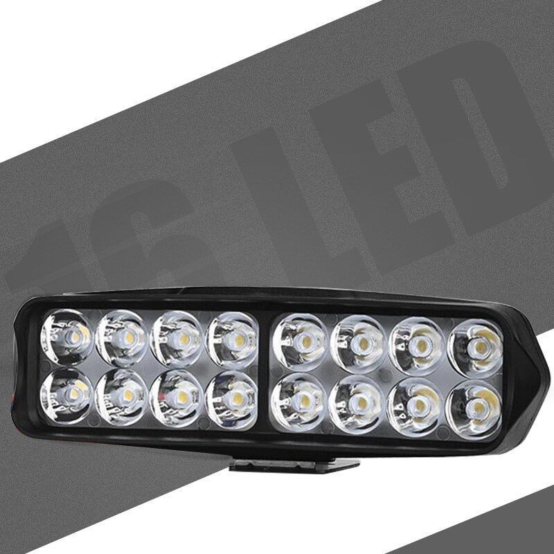 Deri Motorfiets Led Koplamp Moto Koplamp Spotlight 12W 18W 24W Motorbike Spot Head Light Werken Lamp Voor scooter Atv Utv: 16 LED