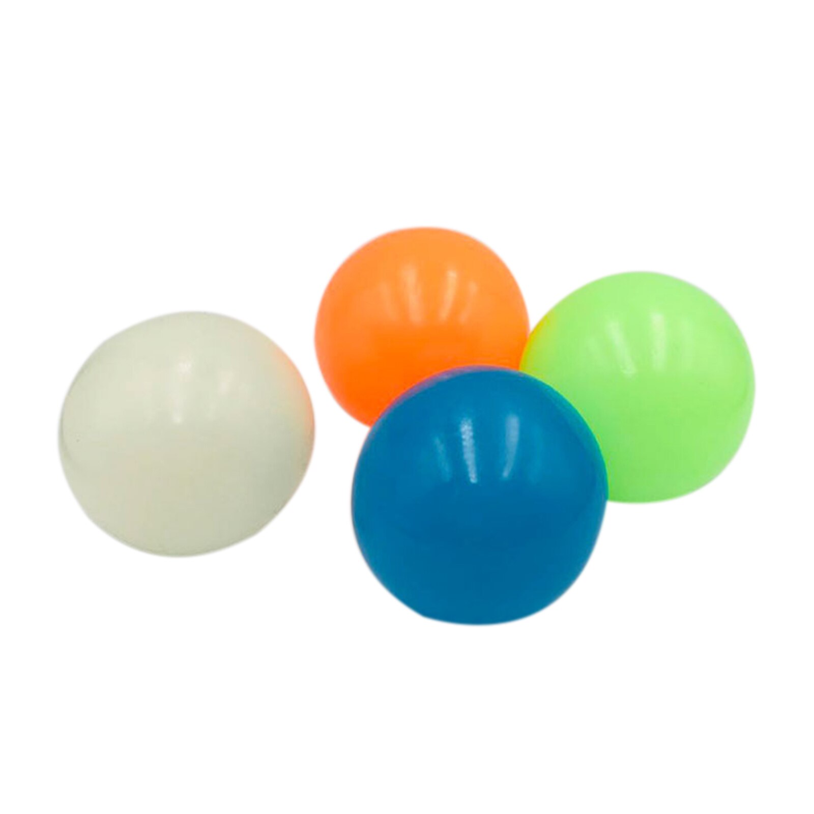 Sticky wall ball sæt 4 stk sjovt aflastende tryk squeeze stretch bolde legetøj til børn teenagere voksne: Lysende bolde / 45mm