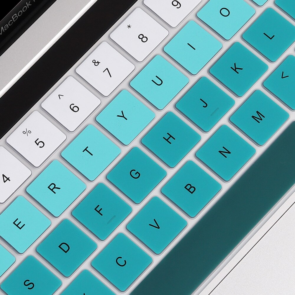 Ons Gradiënt Kleurrijke Silicone Toetsenbord Cover Skin Voor Macbook Pro 13 15 Inch Touch Bar A2159 A1989 A1990 Toetsenbord protector