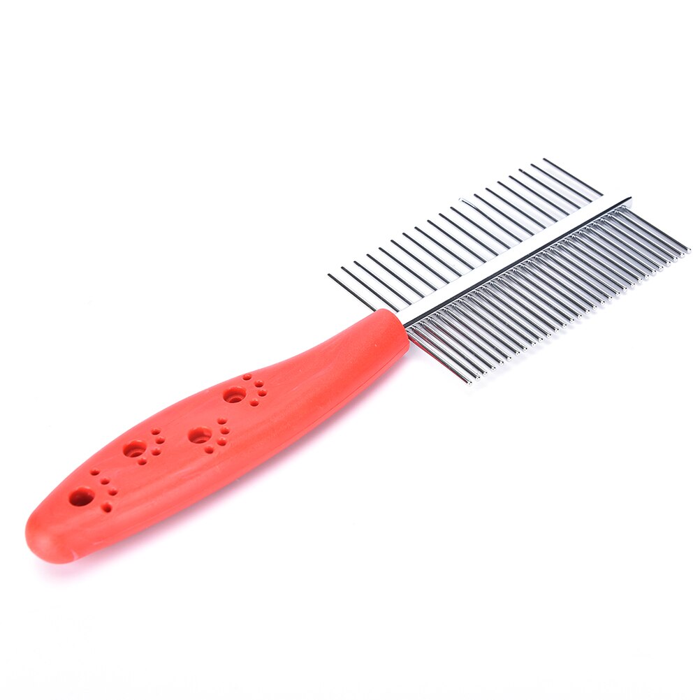 1Pc Rvs Anti-Statische Huisdieren Haar Grooming Kam Twee-Sized Dichte Kam Voor Honden Tand Gelikter borstel Pet Grooming Gereedschap