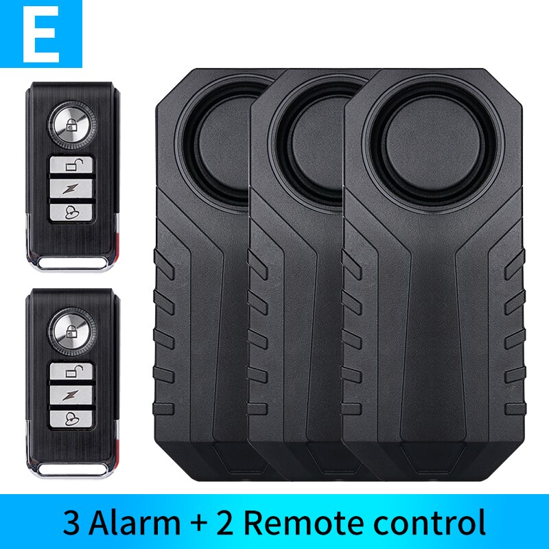 Détecteur Anti-perte de rappel de Vibration, télécommande électrique pour voiture, vélo moto, alarme de sécurité étanche: Set E