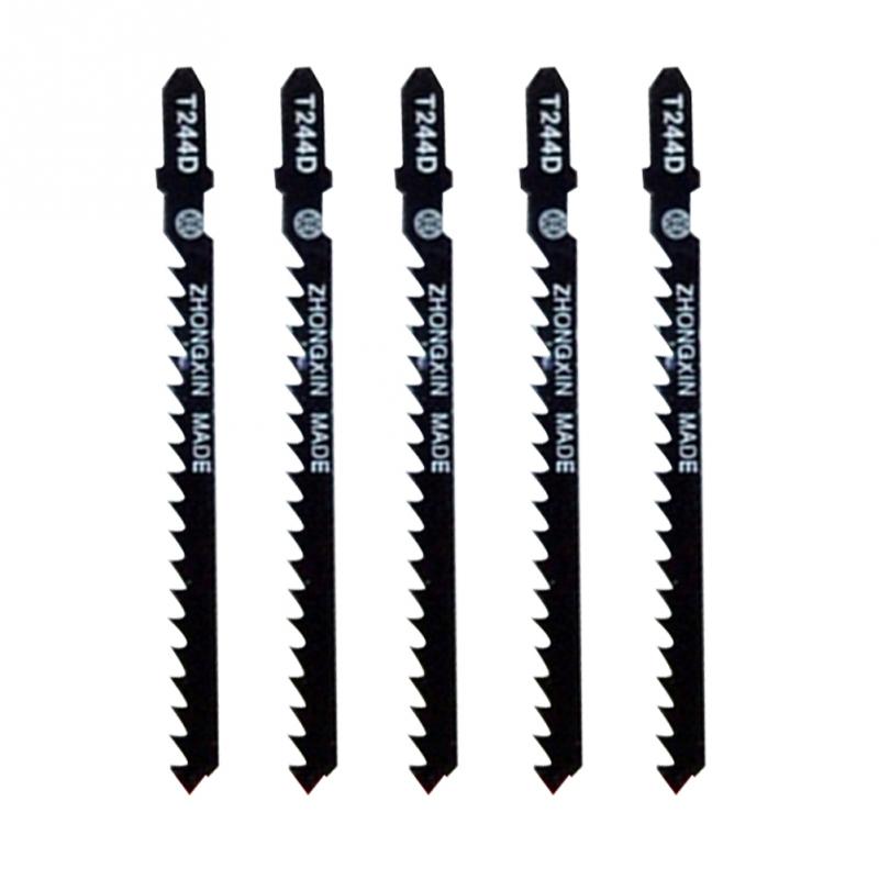 5pcs/bag Alloy Steel Jig Hacksaw Saw Blade Set Cutting Tool for Wood Sheet Panels T244D, T144D