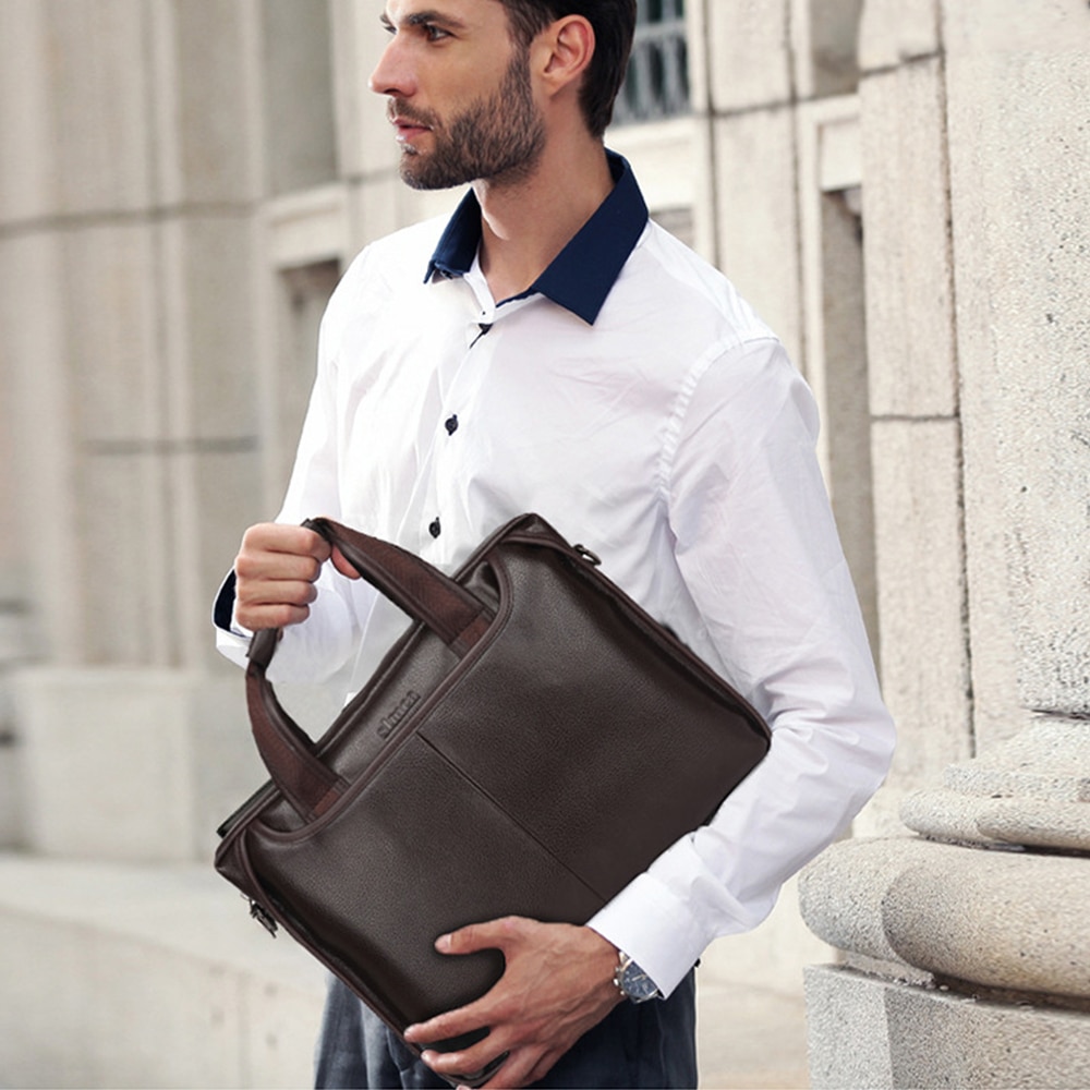 Leather Laptop Shoulder Bags Men Briefcase Messenger bolso hombre Crossbody Bags For Male Handbags Men's Briefcase XA621