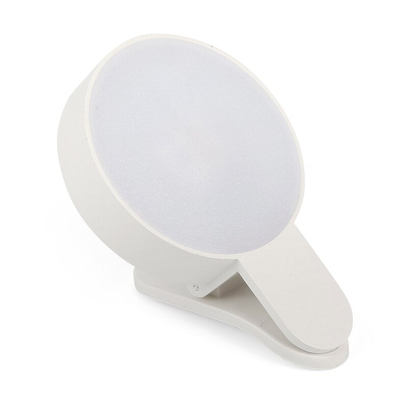 Mobile Phone Fill Light 3 Gears Dimming LED Selfie Ring Light Photography Clip Light Supplementary Lighting 360° Rotatable: 1pc