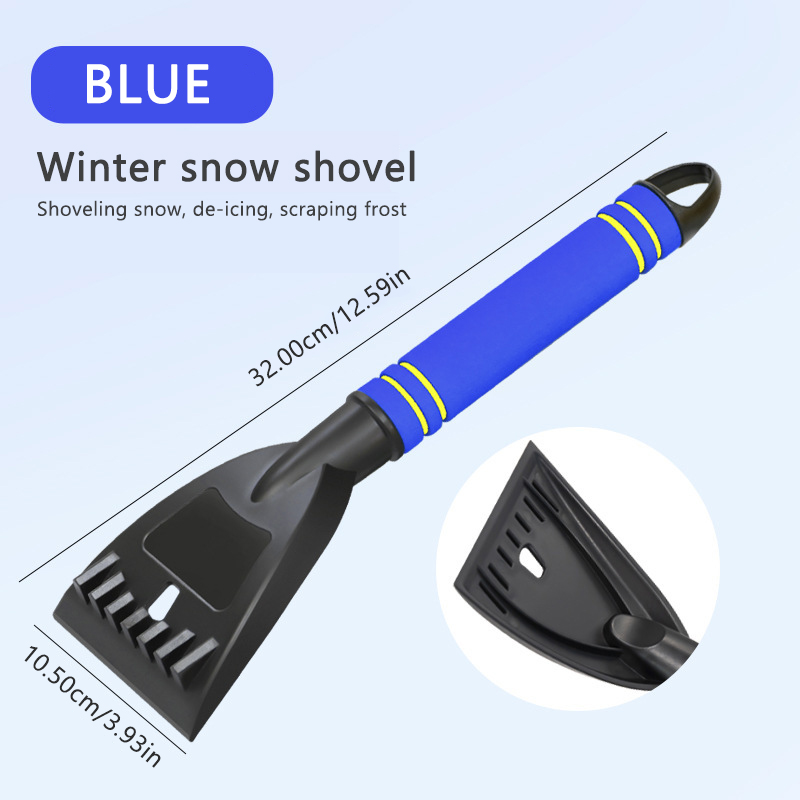 SEAMETAL Car Windshield Ice Scraper Portable Snow Shovel Ice Breaker Scratch-Free Winter Snow Remover Car Ice Cleaning Care Tool: green