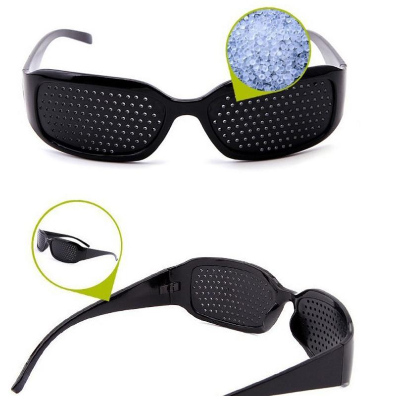Zwarte Unisex Vision Care Gaatjes Eye Oefening Brillen Gaatjes Bril Gezichtsvermogen Te Verbeteren Plastic Vision Care