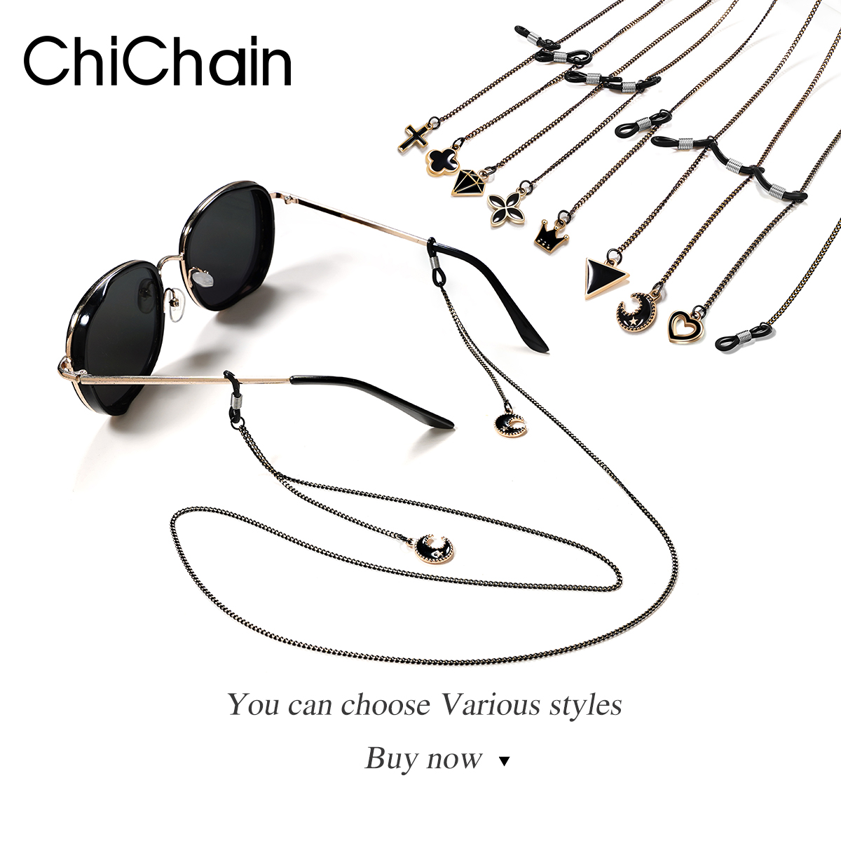 Zonnebrillen Lanyards Leesbrillen Slanke metalen koorden Brillenketting Brillenhouders optische frames touw