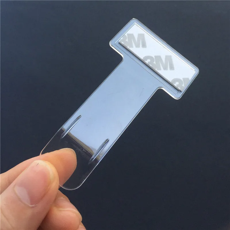 1pc Transparent Car Vehicle Parking Ticket Receipt Permit Card Holder Clip Sticker Windscreen Plastic Universal Car Accessories: Default Title