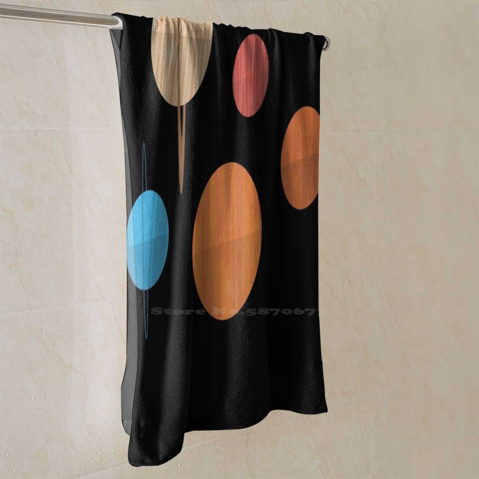 mini słoneczny Sytem miękki wygodny ręcznik kąpielowy odkryty wenus ziemia księżyc jowisz Saturn uran neptun układ słoneczny przestrzeń