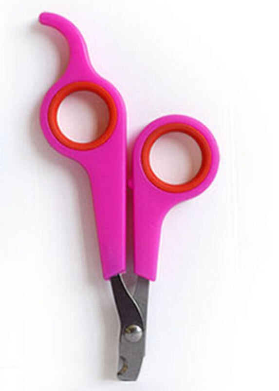 Pet Nailclippers Cutter Tool for Dog Cat Claw Nail Cleaning Clippers Scissors Tools: Pink