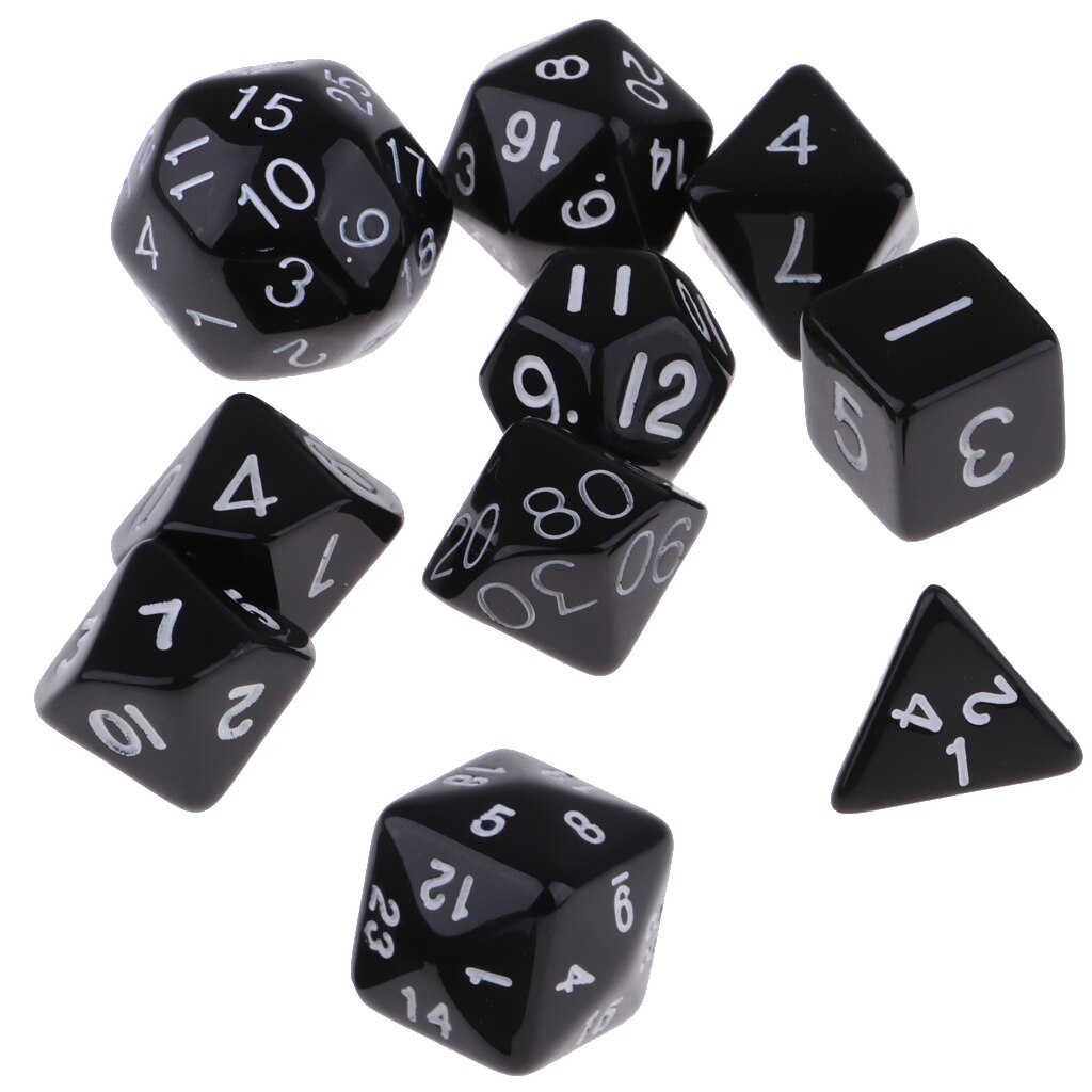 10 stück TRPG Würfel einstellen D4-D30 Digitale polyedrisch Würfel für MTG DND Rolle Spielen Accs