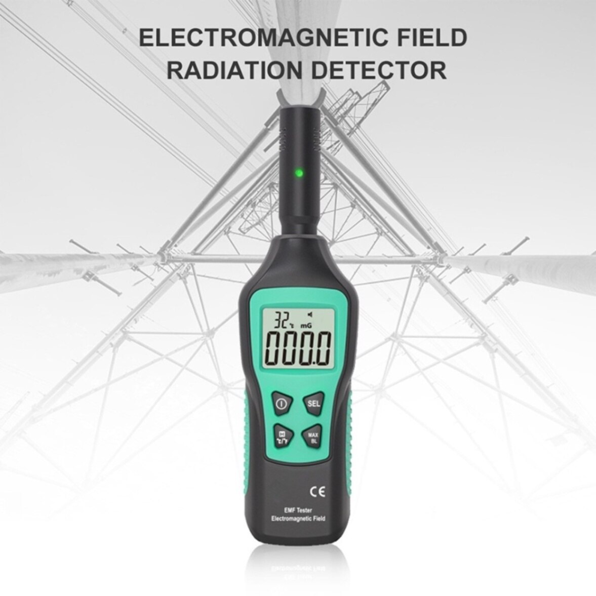 EMF Tester Electromagnetic Radiation Meter High Precision Detector Wave Monitor with LCD Display Screen