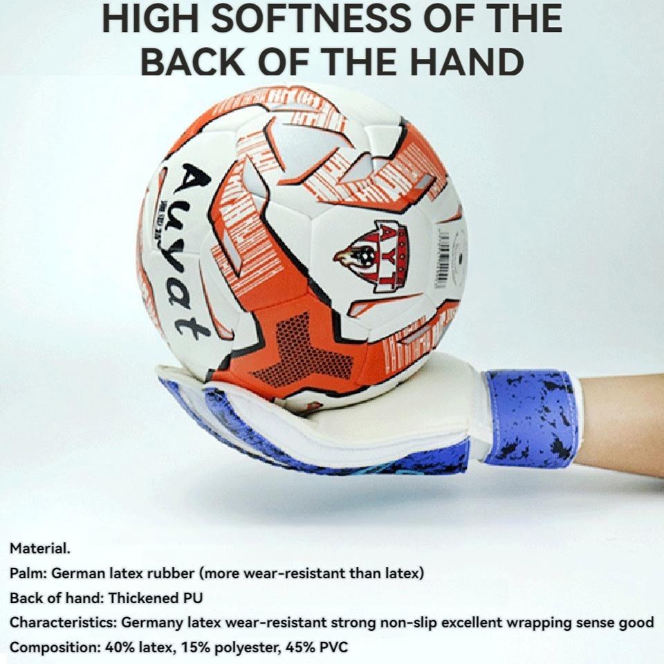 Loogdeel Voetbal Sport Keepershandschoenen Volwassen Kinderen Professionele Keeper Vingerbescherming Antislip Trainingshandschoenen